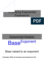 Simplifying Exponential Expressions