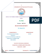 M. Phil: A Dissertation Submitted For The Department of Economics