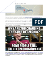 Czech Vs Slovak - Learn One Speak The Other, Too