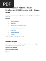 Microsoft Speech Platform SDK 11 Release Notes