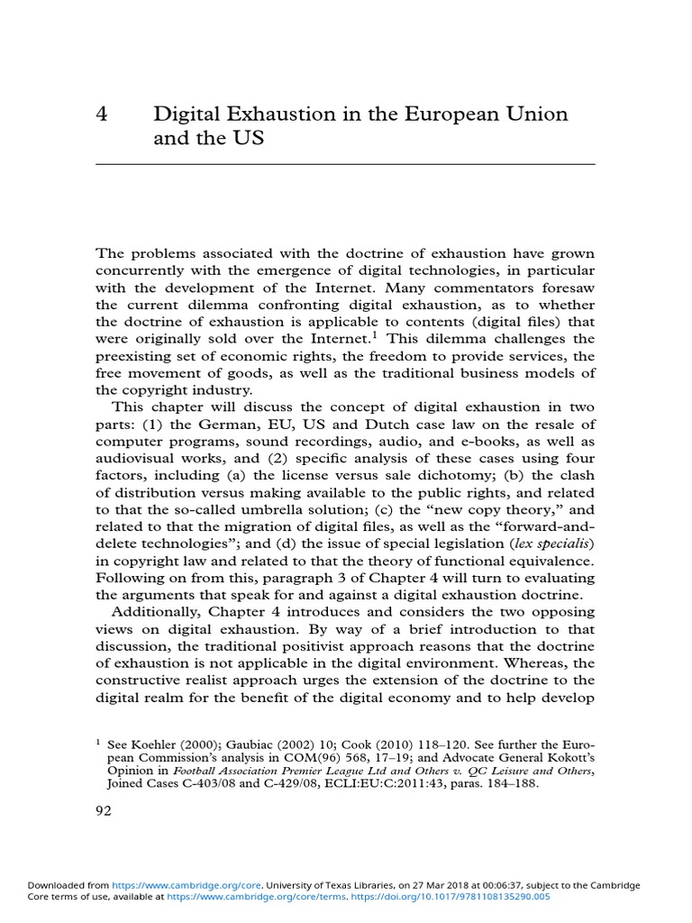 Digital Exhaustion in The European Union | PDF | Autodesk ...