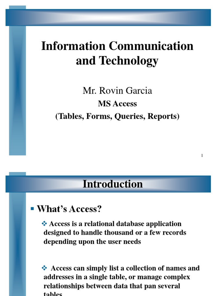 Ms Access Pdf Microsoft Access Databases