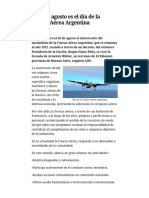 El 10 de Agosto Es El Día de La Fuerza Aérea Argentina - AIM Digital
