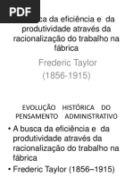 A busca da eficiência e  da produtividade através da racionalização do trabalho na fábrica