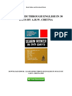 Free PDF Learn Hindi Through English in 30 Days by AHW Chetna PDF