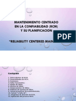 Mantenimiento Centrado en La Confiabilidad (RCM) Y Su Planificacion "Reliability Centered Maintenance"