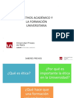 El Ethos Académico Y La Formación Universitaria