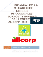 Informe Anual Alicorp Burnout y Mobbing 2017