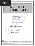 Nested Ifs, IF (AND), IF (OR) : Modelling: Contents