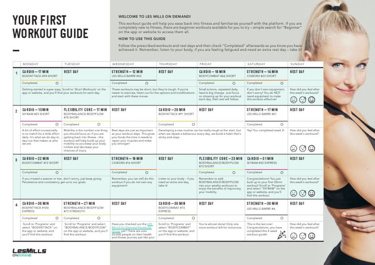 Your First Workout Guide: Welcome To Les Mills On Demand! | PDF ...