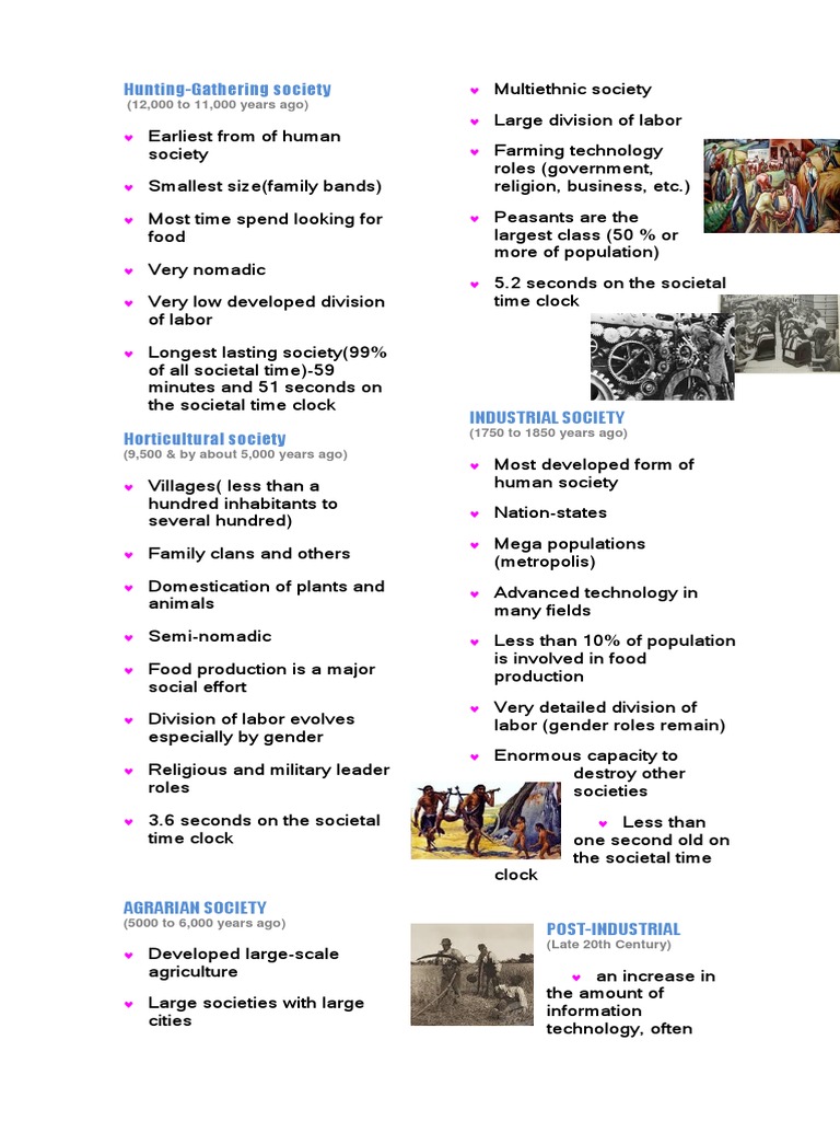 HuntingGathering Society (12,000 To 11,000 Years Ago) PDF Society