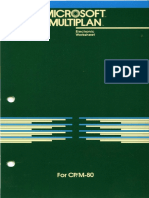 Microsoft Multiplan For CPM 1982 PDF