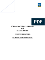School of Legal Studies AND Governance: Course Structure