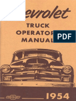 1954 Chevrolet Truck Owners Manual