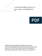 Il TALMUD Si Sostituì Alla Bibbia Ebraica e Il MESSIA Promesso Venne Così Dimenticato