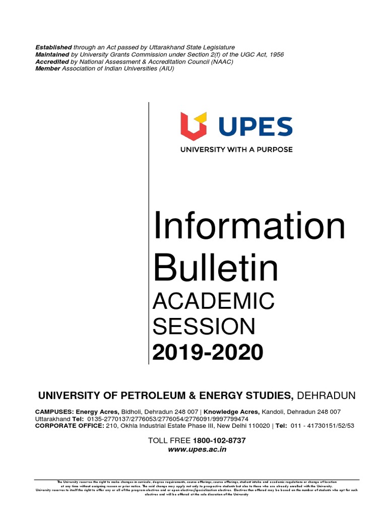 UPES Information | PDF | University And College Admission | Law School