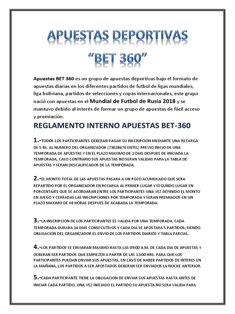 Normativas abiertas de apuestas