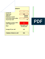 Dofus - Profession Experience Calculator