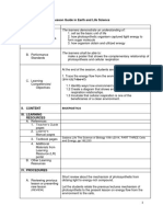 Lesson Guide in Earth and Life Science I. Objectives: The Learners Demonstrate An Understanding of