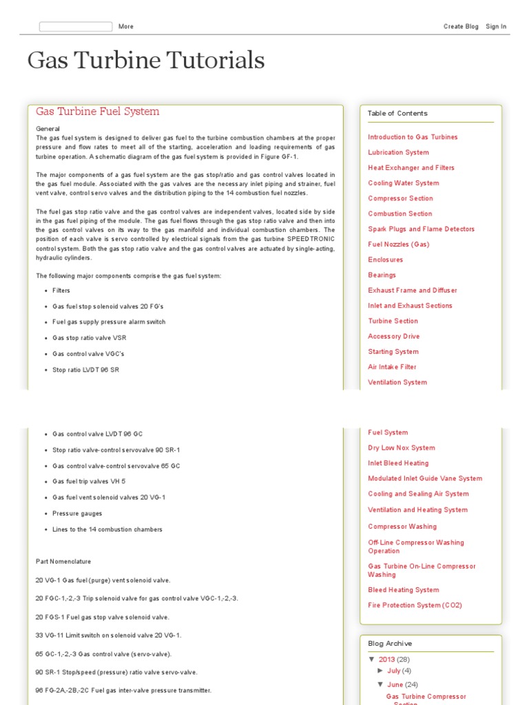 Gas Turbine Fuel System Overview | PDF | Valve | Gas Turbine