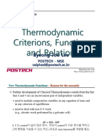 Thermodynamic Criterions, Functions and Relations: Byeong-Joo Lee