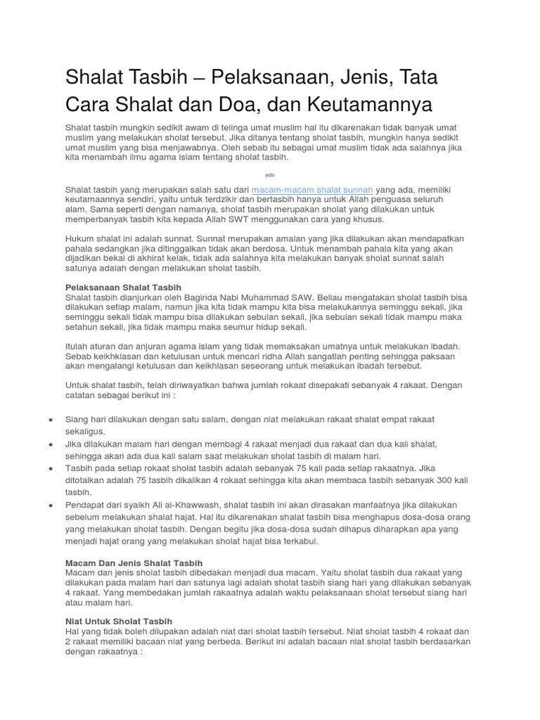 Shalat Tasbih Docx