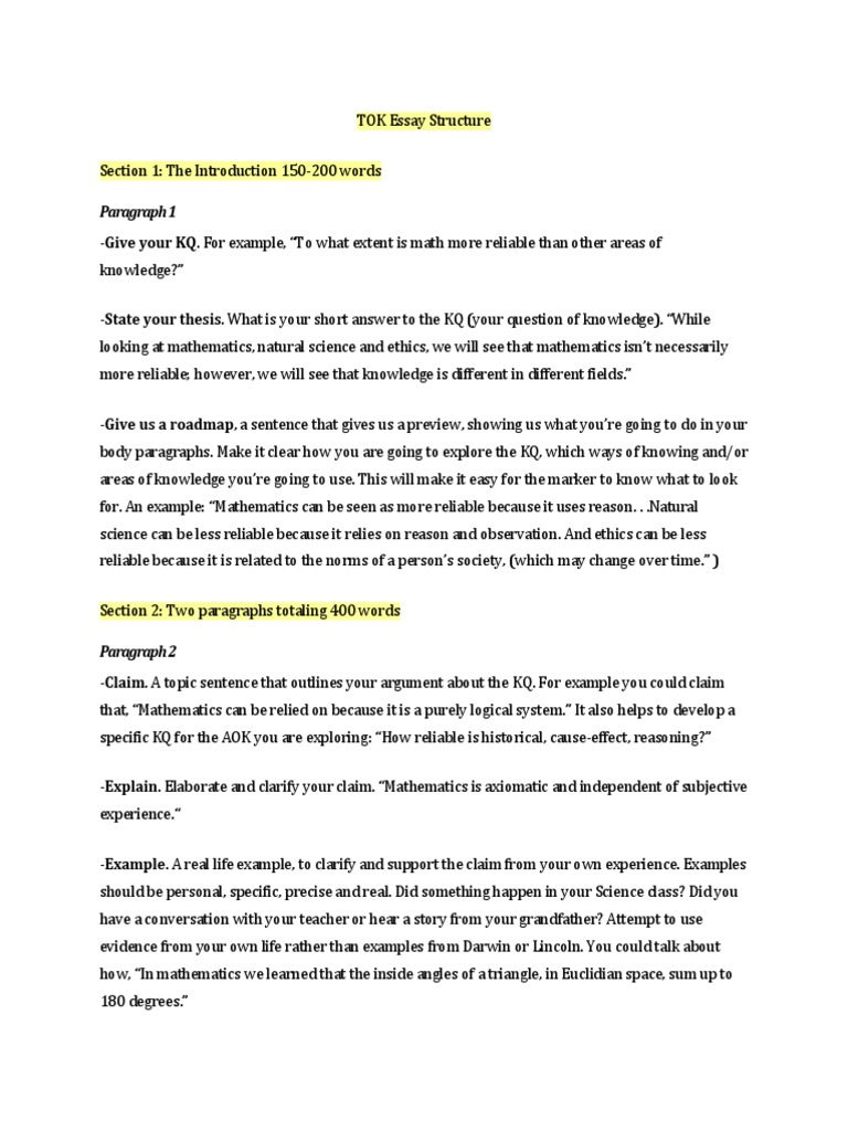 Tok Essay Structure PDF Euclidean Geometry Euclidean Space