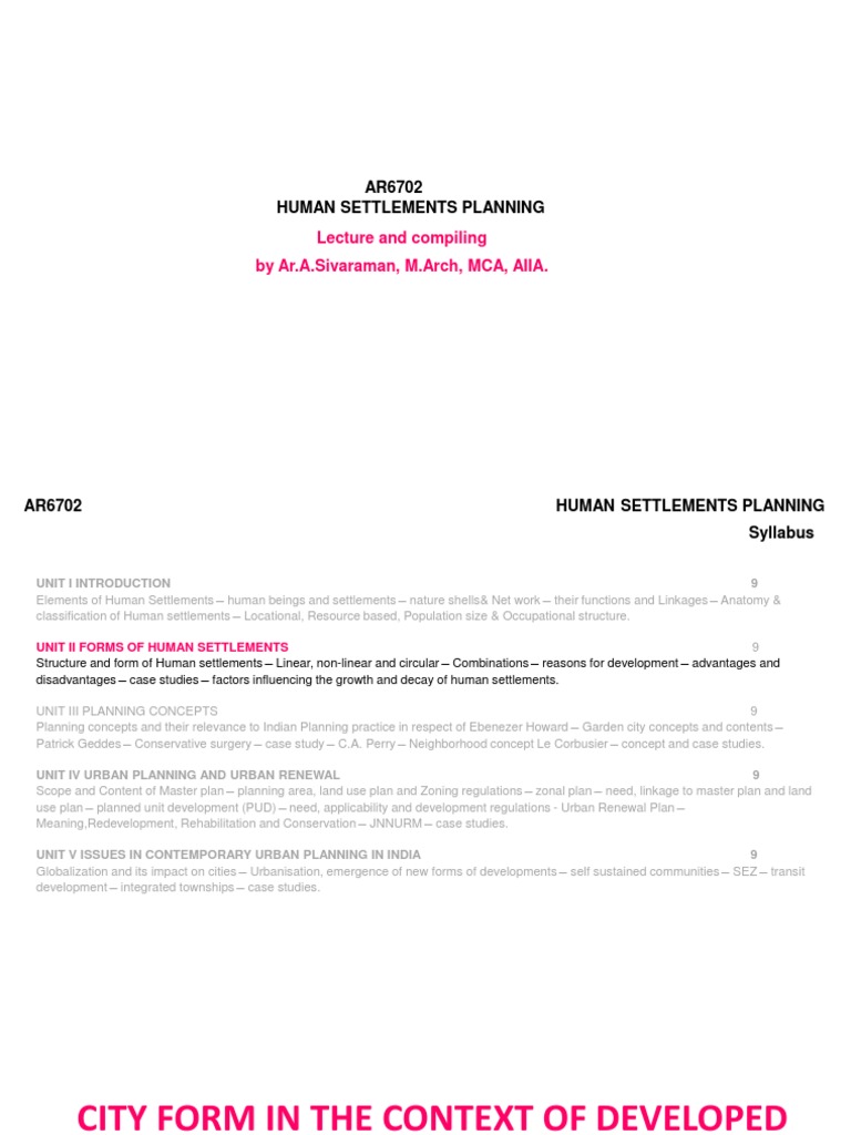Human Settlements Planning Overview | PDF | Moscow | Zoning