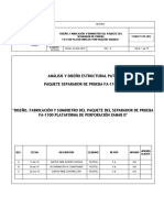 Análisis Estructural del Patín del Separador de Prueba FA-1100