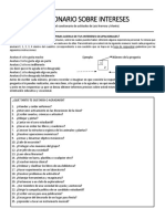 Cuestionario sobre intereses vocacionales de 40 preguntas