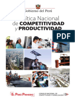 Política Nacional de Competitividad y Productividad PDF