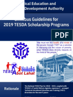 Omnibus Guidelines For 2019 TESDA Scholarship Programs