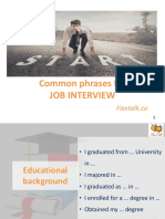 Common Phrases For Job Interview: Flextalk - Co