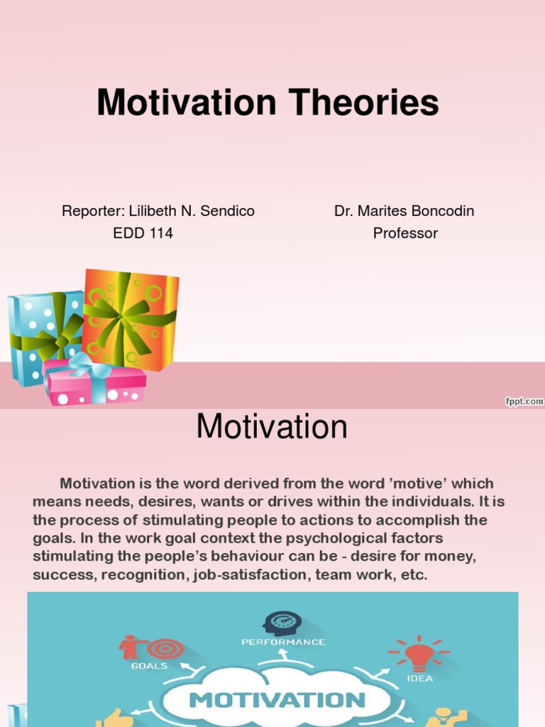 Overview of Motivation Theories | PDF | Motivation | Motivational