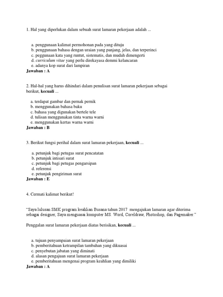 50+ Contoh Surat Lamaran Kerja Yang Salah Dan Perbaikannya