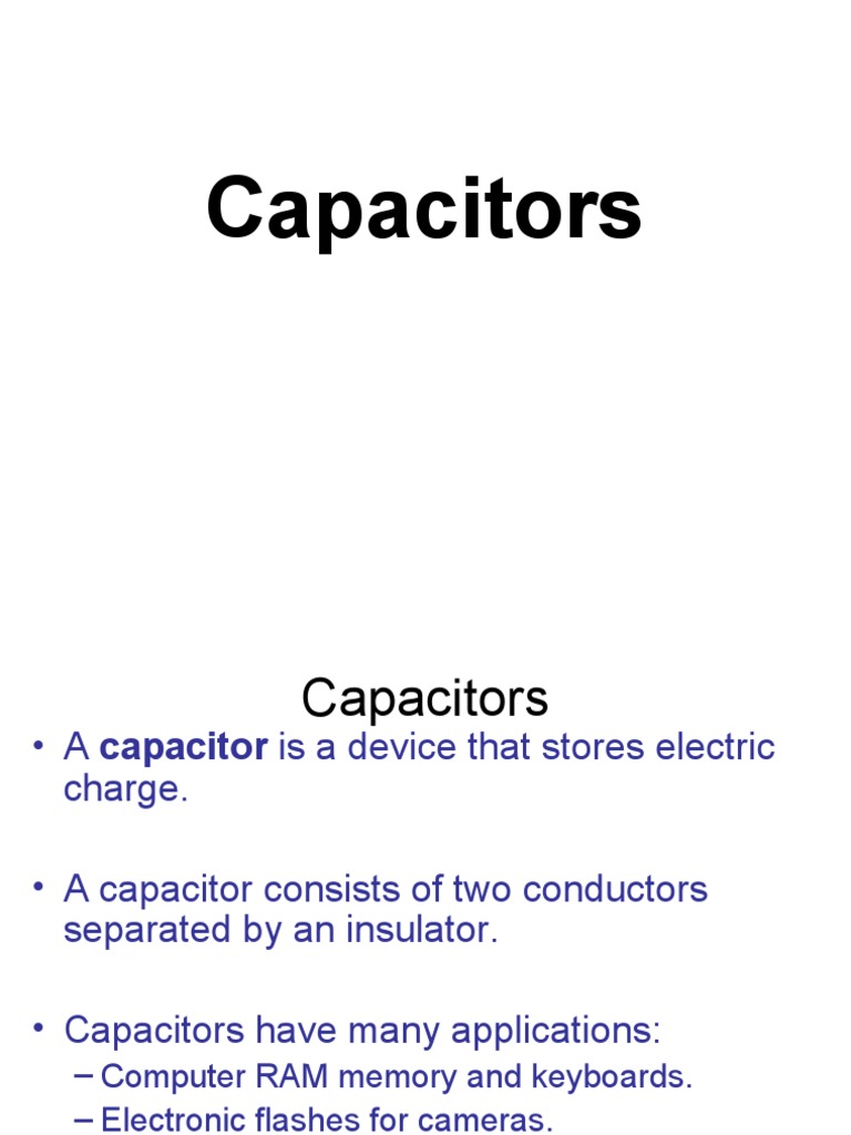 Capacitors And Dielectric Pdf Pdf Dielectric Capacitor