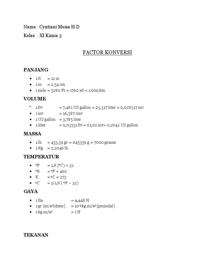 Unit Conversion Factors Guide | PDF | Home & Garden | Science & Mathematics