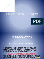Lesson Flow For Demo