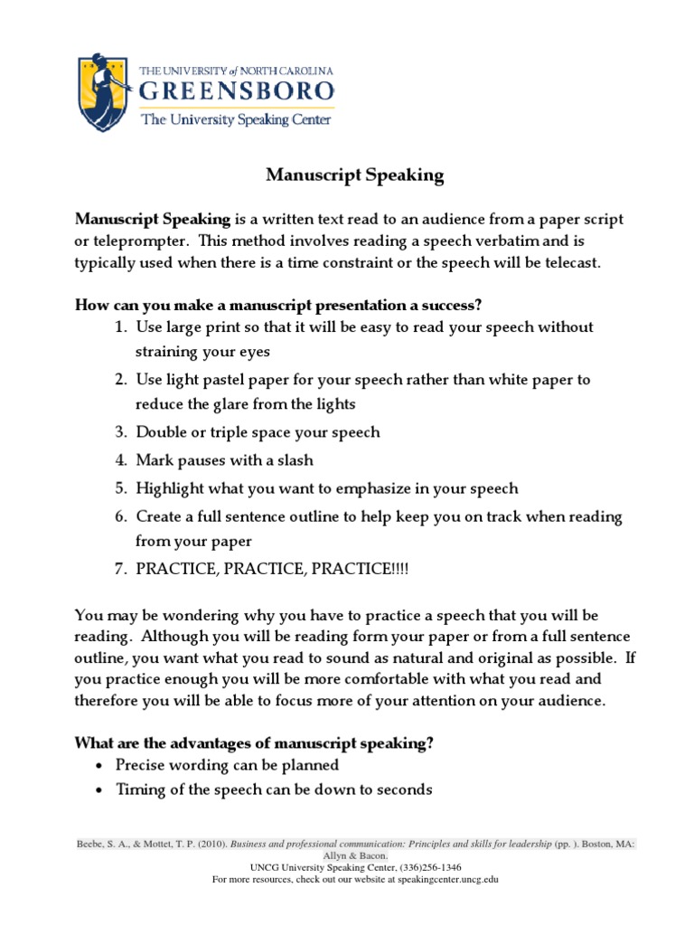 Manuscript Speaking | PDF | Communication | Linguistics