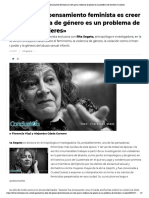 Una Falla Del Pensamiento Feminista Es Creer Que La Violencia de Género Es Un Problema de Hombres y Mujeres