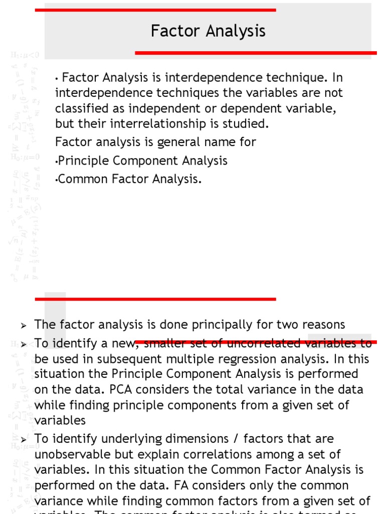 Factor Analysis Xid-2898537 1 BSCdOjdTGS | PDF | Factor Analysis ...