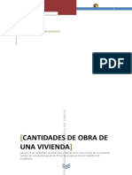 Cantidades de Obra Vivienda Una Planta Socio Vivienda Guayaquil Utpl Ingenieria Civil