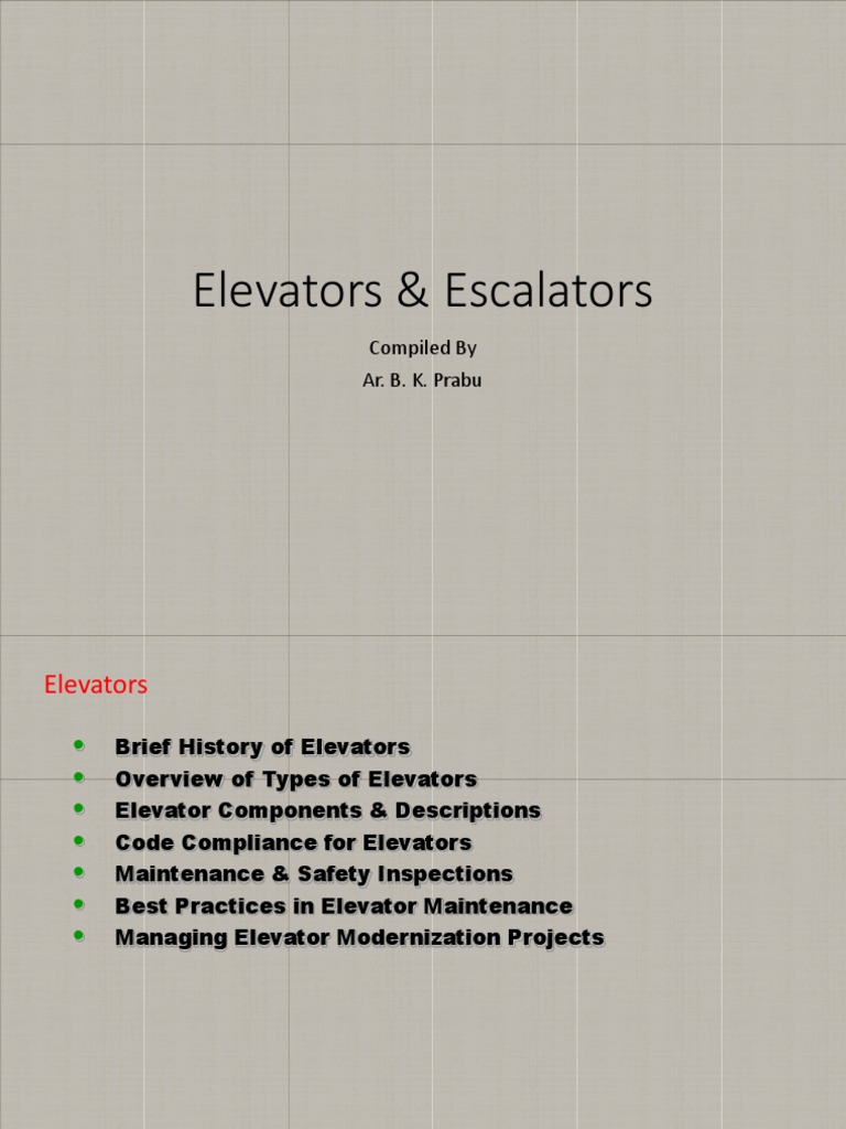 History and Types of Elevators | PDF | Elevator | Escalator