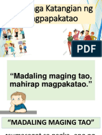 Mga Katangian NG Tao - ESP 10