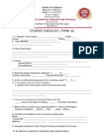 Student Checklist (Form 1A) : Pacita Complex Senior High School
