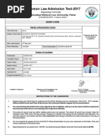 Admit Card