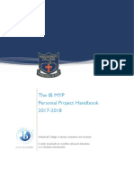 Personal Project Handbook 2017-2018