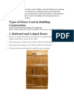 Types of Doors Used in Building Construction