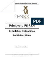 Primavera P6 Professional R8.4 Windows Windows 8 Installation Instructions PDF