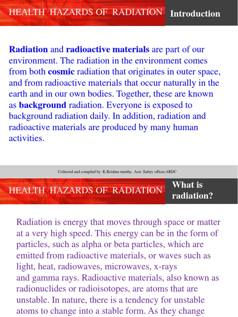 Health Hazards of Radiation Explained | PDF | Ionizing Radiation ...
